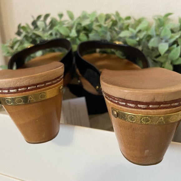 Coach Lee Crinkle Black Sandal size 9M - Picture 4 of 6